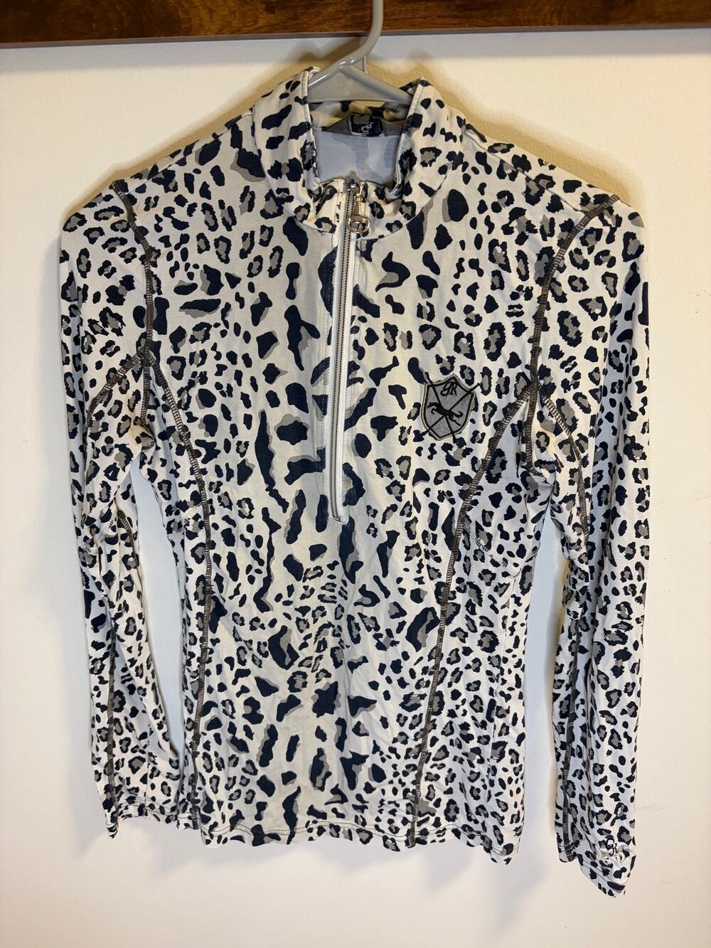 Goode Rider Long Sleeve Ideal Show Shirt-Leopard Women’s Small